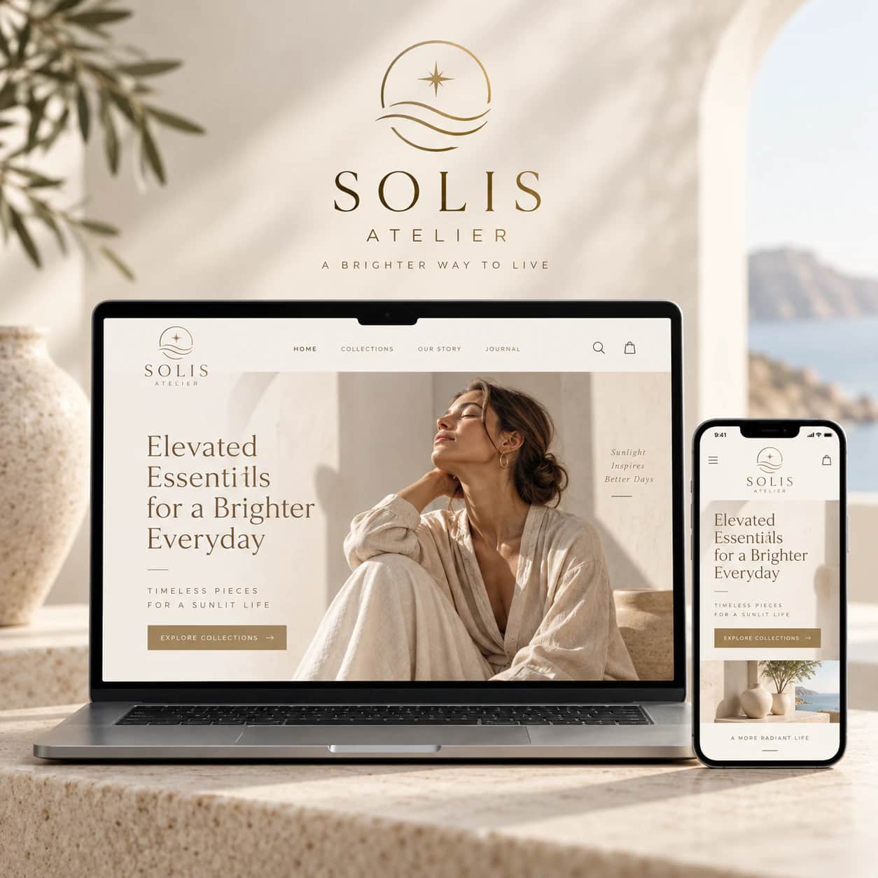 Logo + Website Launch Pack portfolio example 4