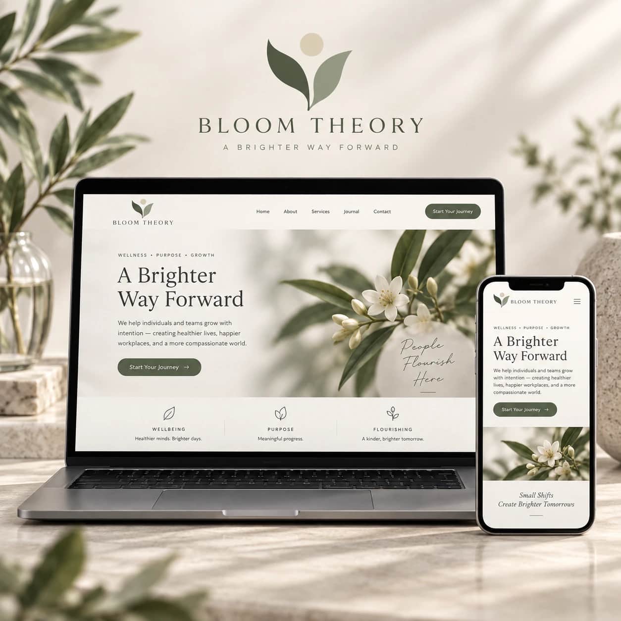Logo + Website Launch Pack portfolio example 7