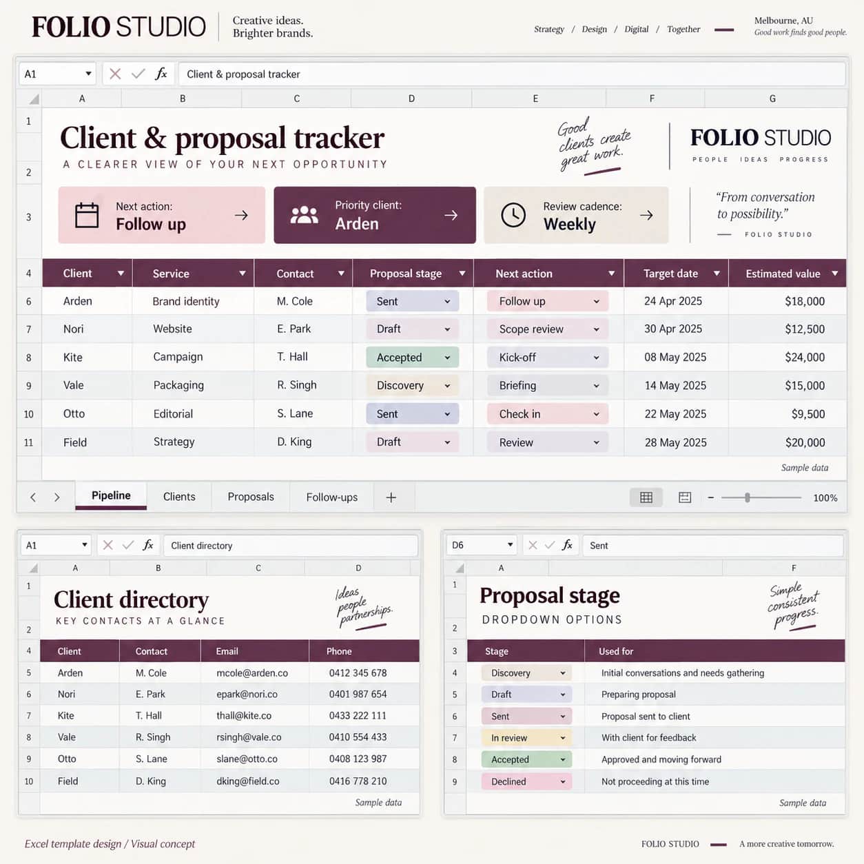 Microsoft Excel Template Design portfolio example 3