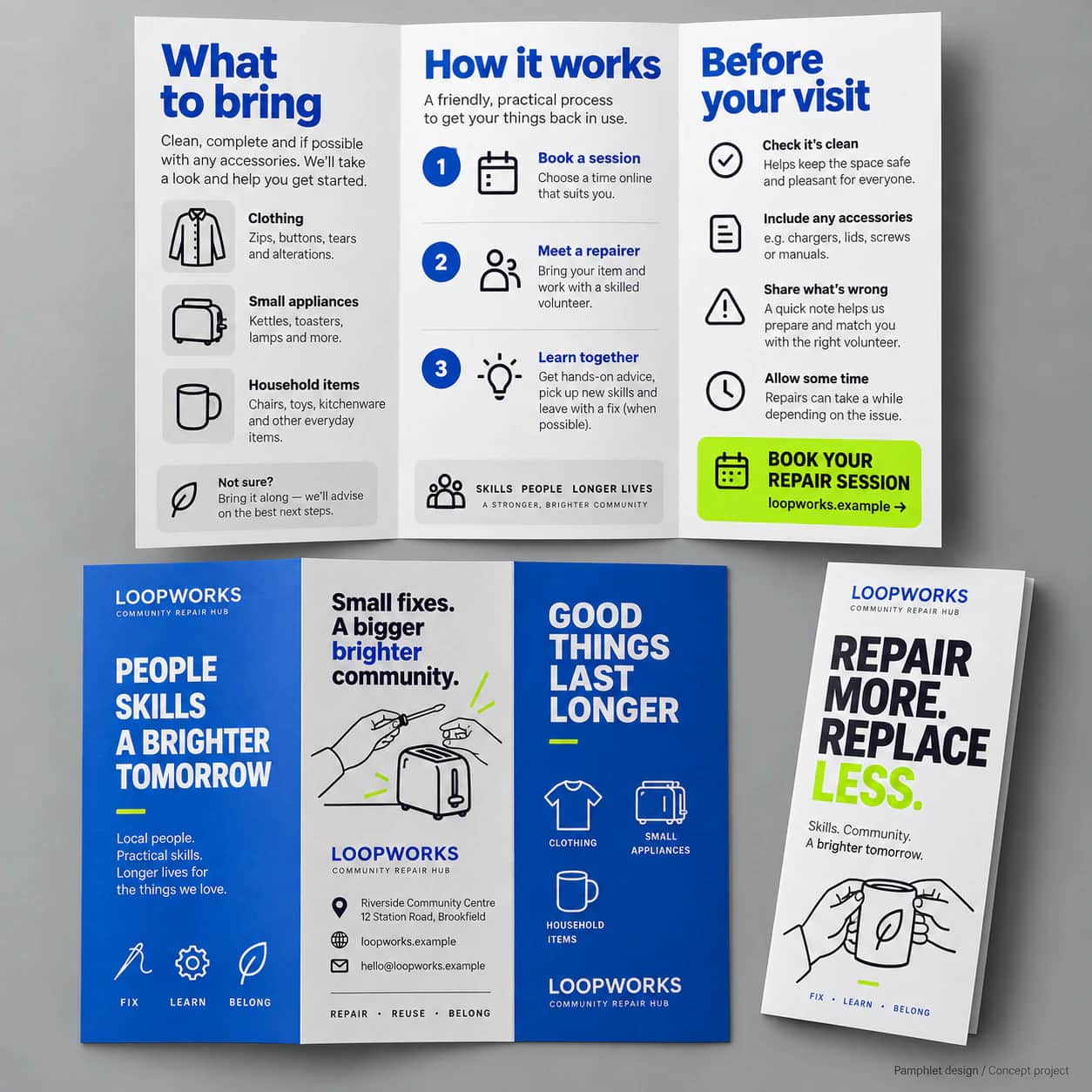Pamphlet Design portfolio example 1