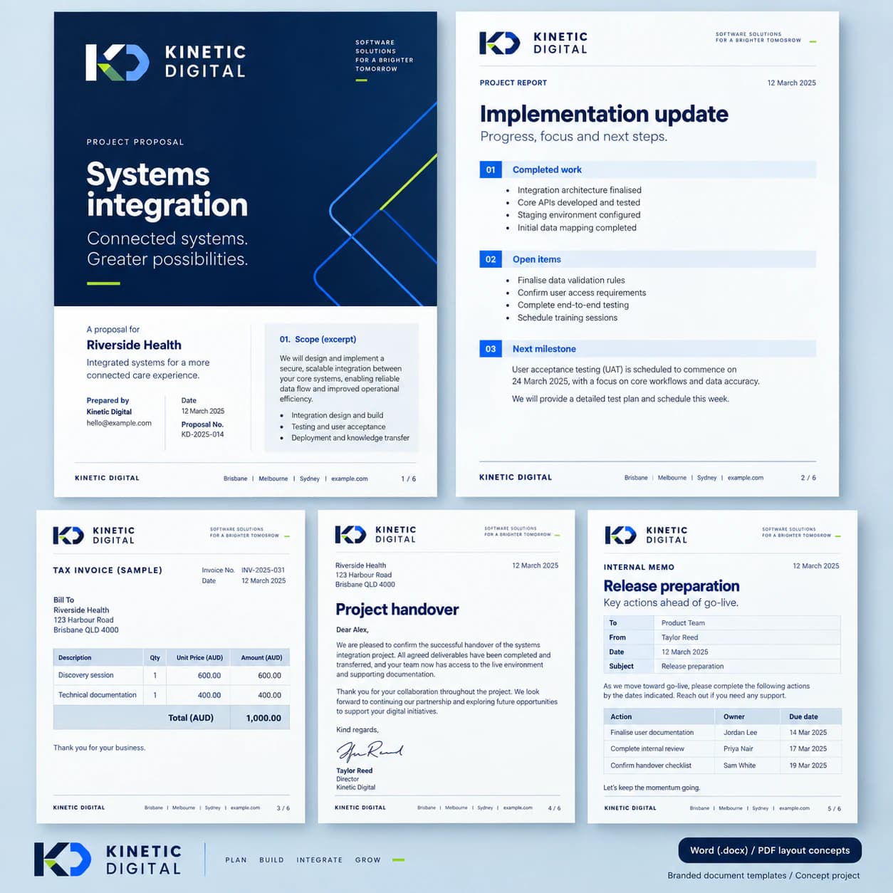 Business Document Templates portfolio example 3