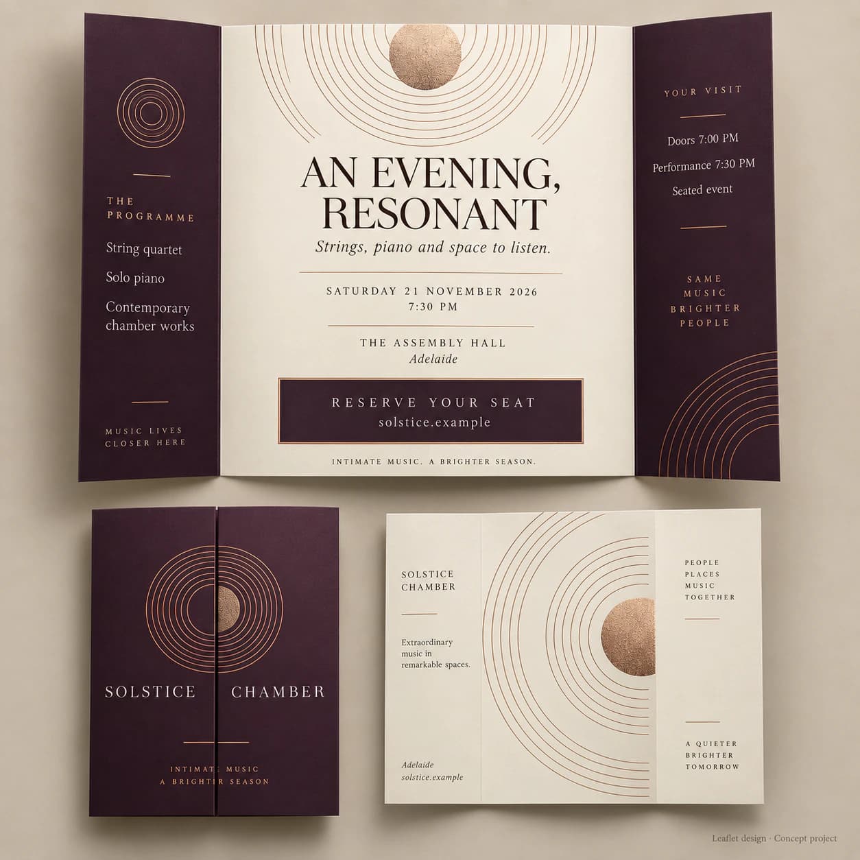 Leaflet Design portfolio example 1