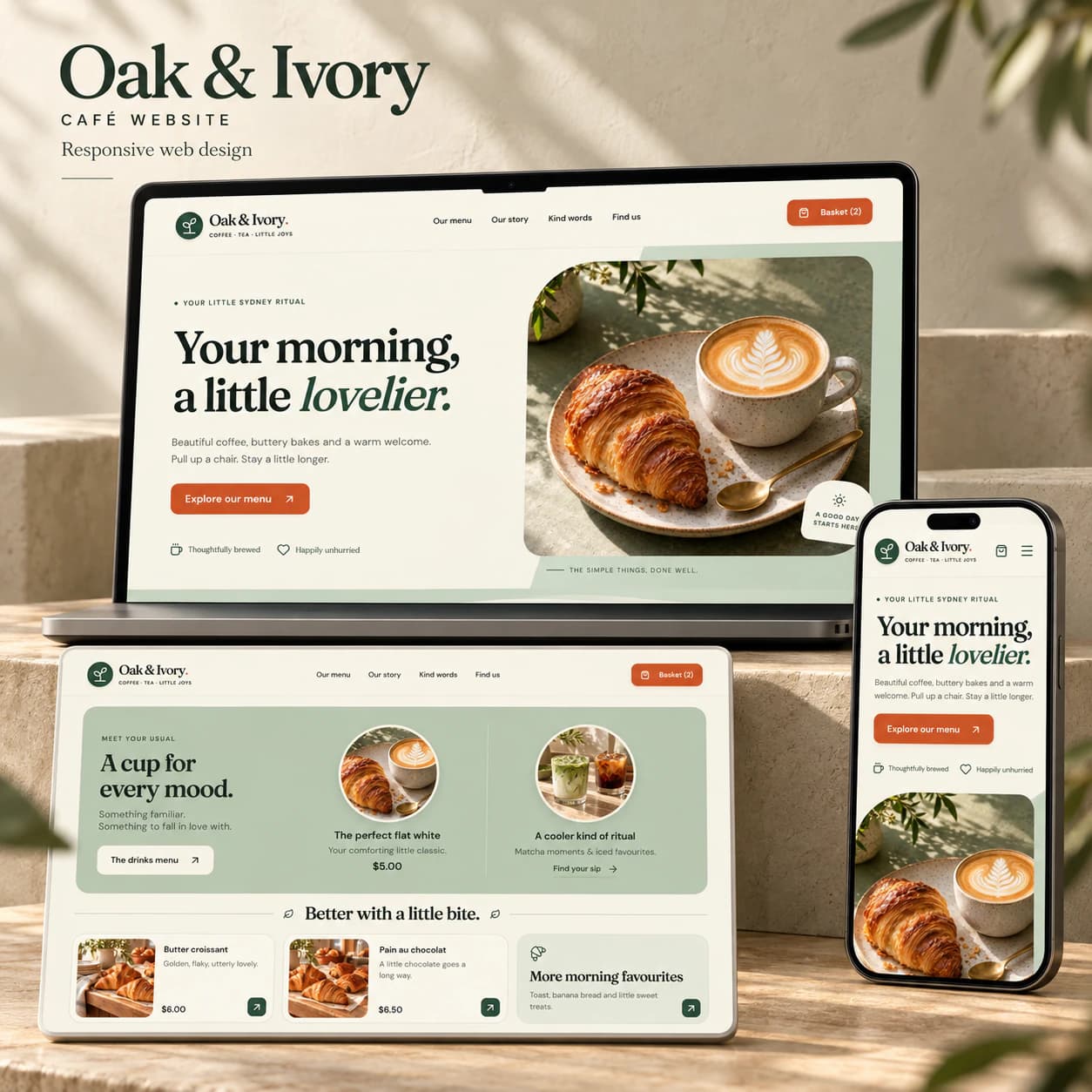 Oak & Ivory website project thumbnail