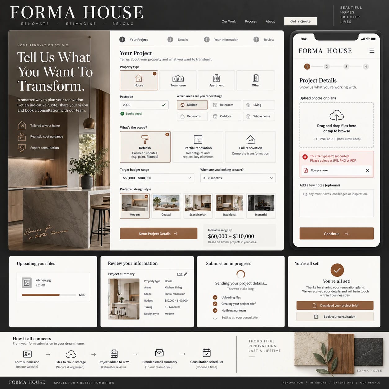Forms Design & Integration portfolio example 5