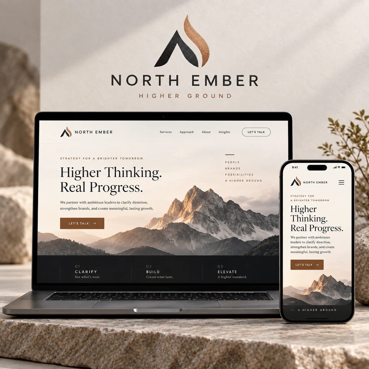 Logo + Website Launch Pack portfolio example 1