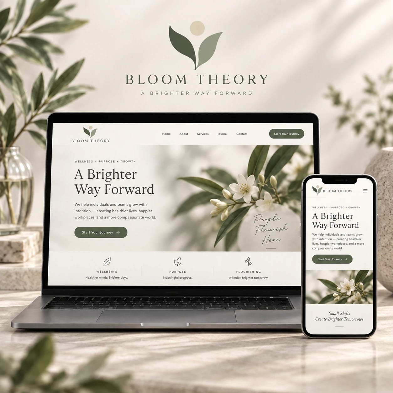 Logo + Website Launch Pack portfolio example 7