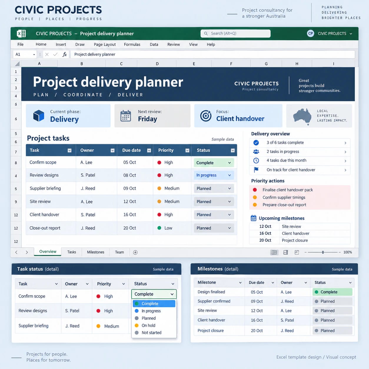 Microsoft Excel Template Design portfolio example 2